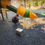 어린이놀이시설 탄성포장재 FUN-75 T75mm 포설 모습