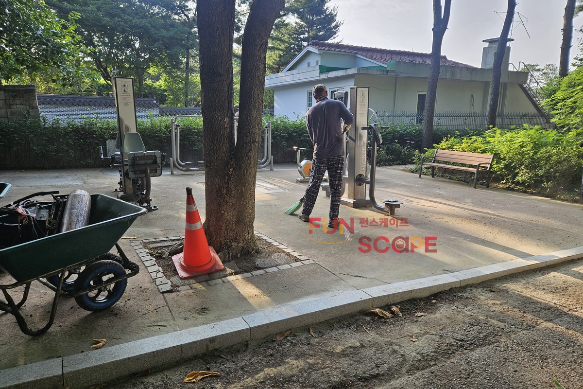 서울 종로구 삼청동 쉼터 조성 현장 전경