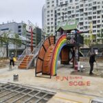 고무칩 포장 보조탄성층 포설 과정